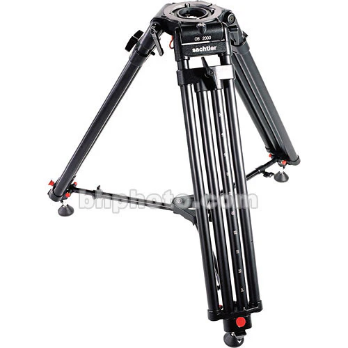 Sachtler OB-2000 Aluminum Tripod Legs (Flat Base and Mitchell) with Mid-Level Spreader