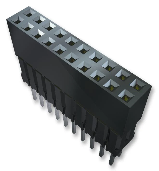 Samtec ESQ-110-14-T-D . PCB Receptacle Board-to-Board 2.54 mm 2 Rows 20 Contacts Through Hole Mount ESQ Series
