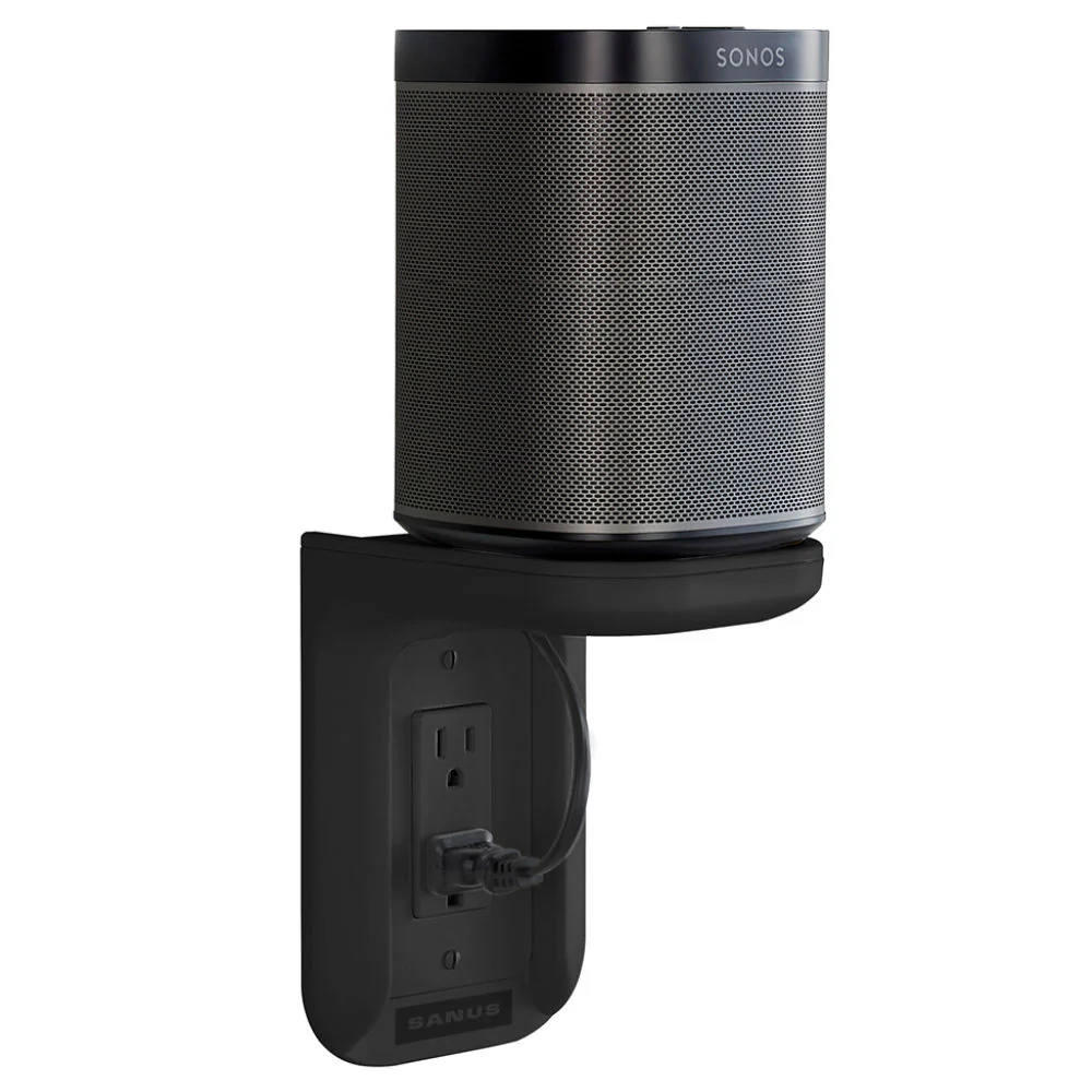 SANUS Outlet Shelf for Sonos One & PLAY:1 (Black, Single) - Image 2