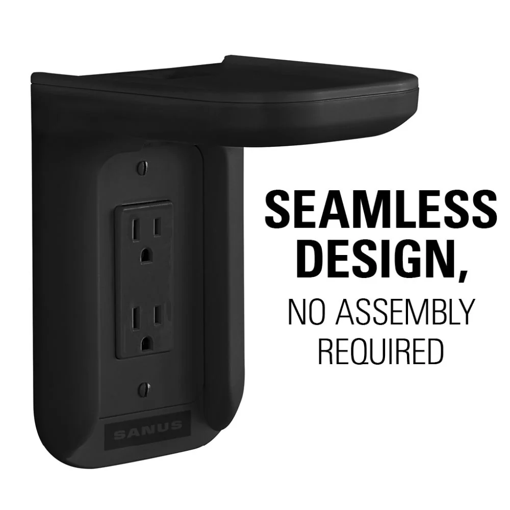 SANUS Outlet Shelf for Sonos One & PLAY:1 (Black, Single) - Image 9