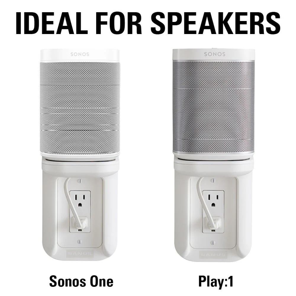SANUS Outlet Shelf for Sonos One & PLAY:1 (White, Single) - Image 4