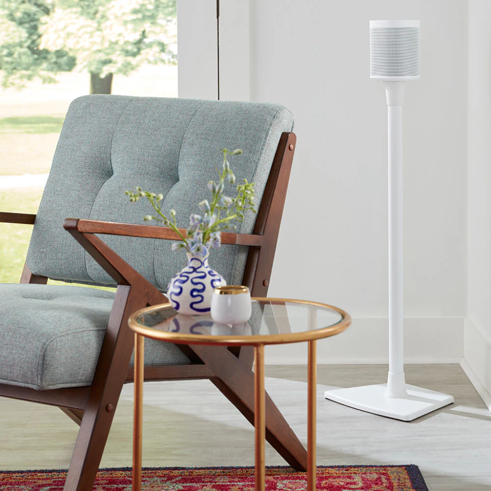 SANUS WSS22 Wireless Speaker Stands for the Sonos One, PLAY:1 & PLAY:3 (White, Pair) - Image 3