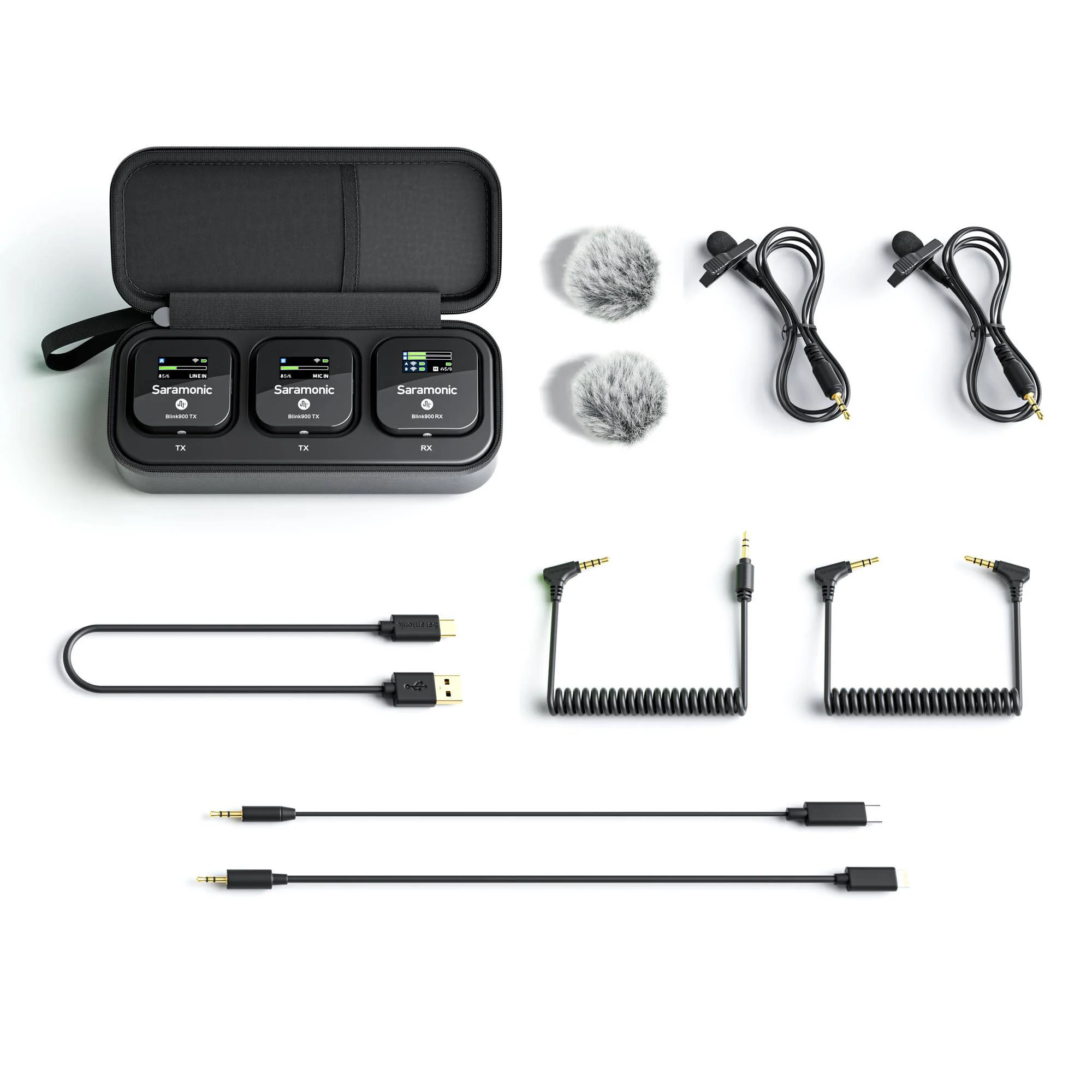 Saramonic Blink 900 B2 2-Person Digital Camera-Mount Wireless Omni Lavalier Microphone System (2.4 GHz, Black) - Image 2