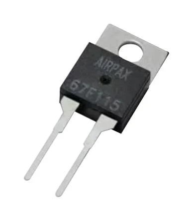 SENSATA / AIRPAX 67F075 Thermostat Switch, Subminiature Bimetal Disc, TO-220, 50 °C Reset, NO, 500mA at 48VDC, 6700 Series