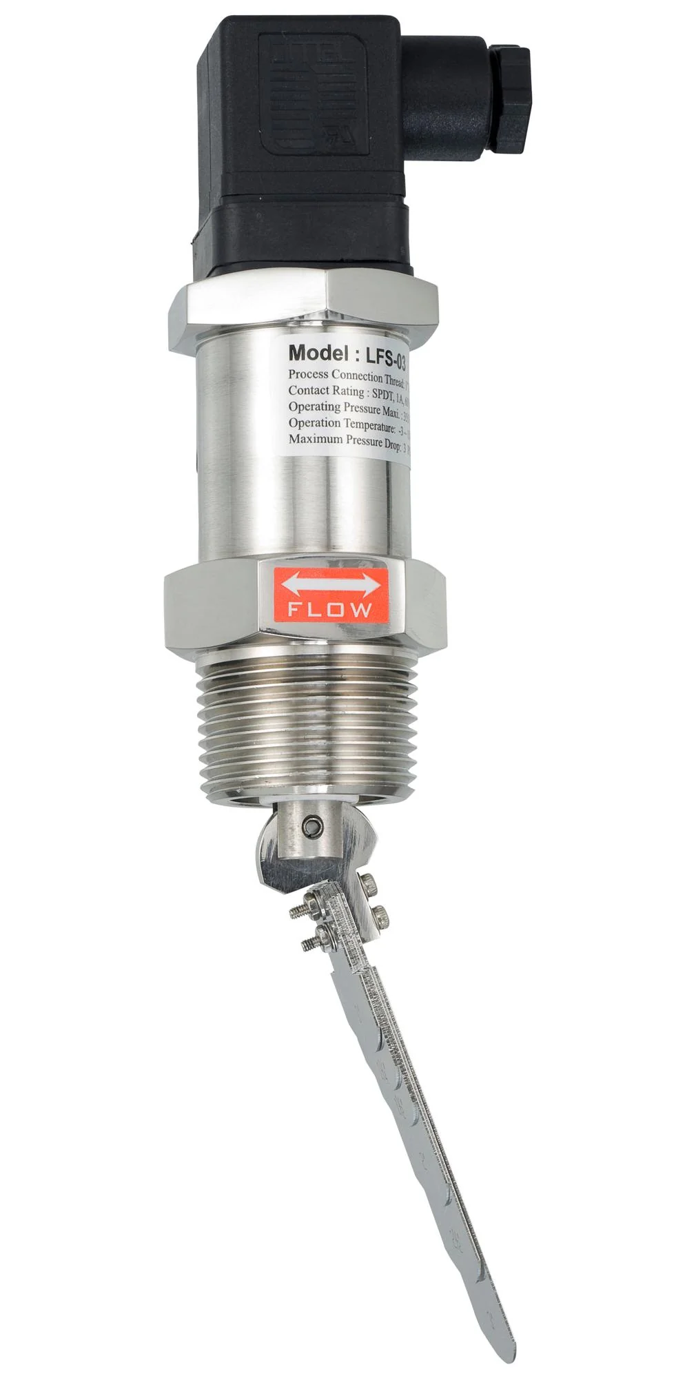 Sensata / CYNERGY3 LFS-03 Flow Switch Paddle LFS Series 15.2 to 121.2 l/min 20 bar DIN43650 1" NPT