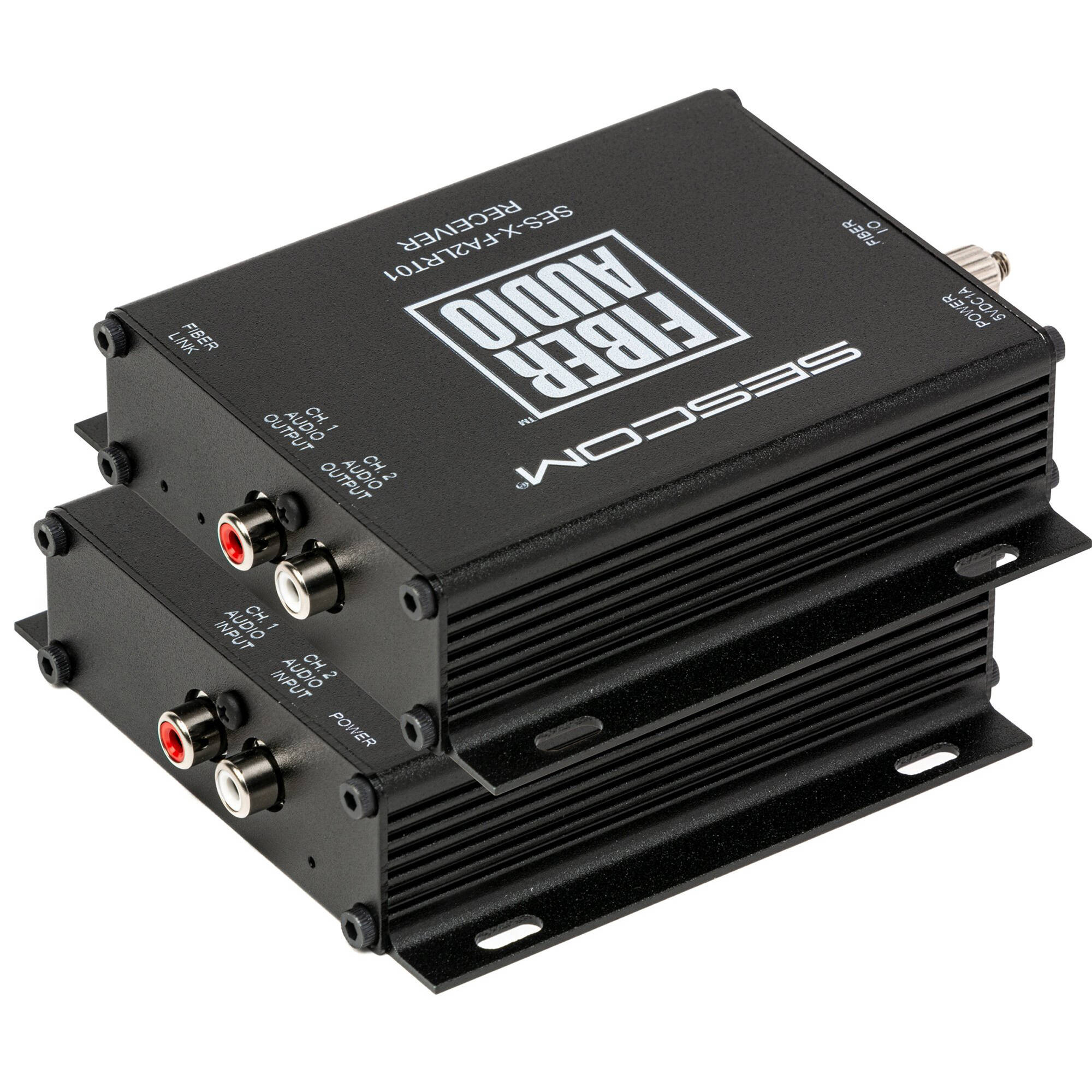 Sescom 2-Channel RCA Audio over Fiber Extender Set with ST Fiber Connector - Image 2
