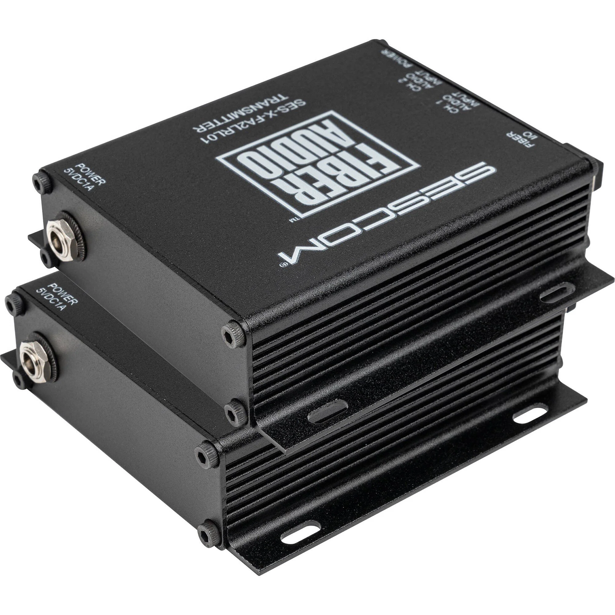 Sescom 2-Channel Unbalanced RCA Line Level Audio over Simplex LC Fiber Transmitter & Receiver Set - Image 2