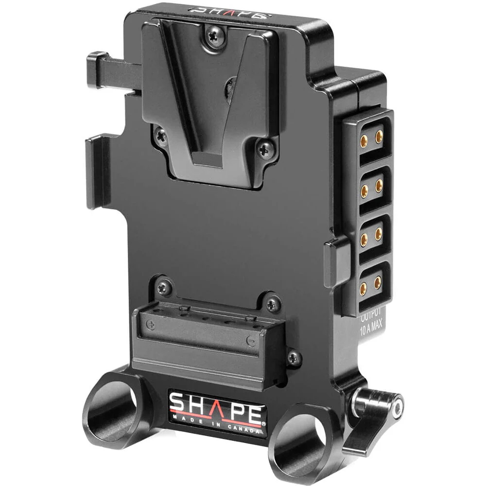 SHAPE Multi D-Tap V-Mount Battery Plate with 15mm LWS Rod Mount - Image 2