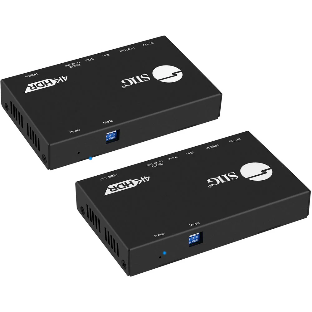 SIIG 4K HDR HDMI 2.0 HDBaseT Extender Over Single Cat5e/6 with RS-232 and IR (100m) - Image 3