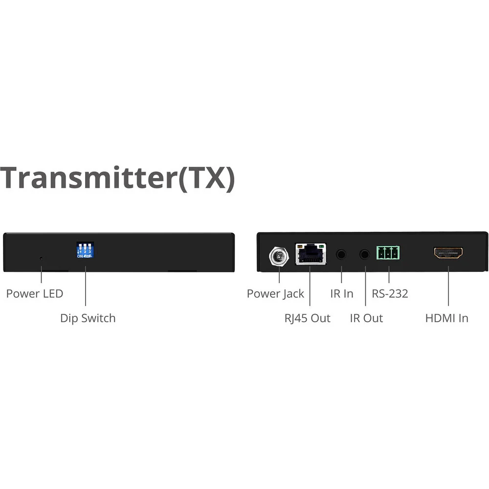 SIIG 4K HDR HDMI 2.0 HDBaseT Extender Over Single Cat5e/6 with RS-232 and IR (100m) - Image 5