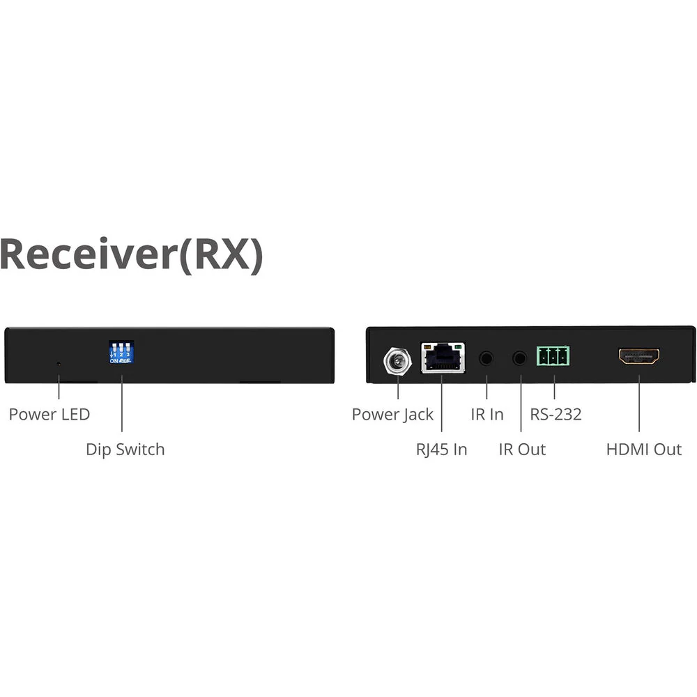 SIIG 4K HDR HDMI 2.0 HDBaseT Extender Over Single Cat5e/6 with RS-232 and IR (100m) - Image 6