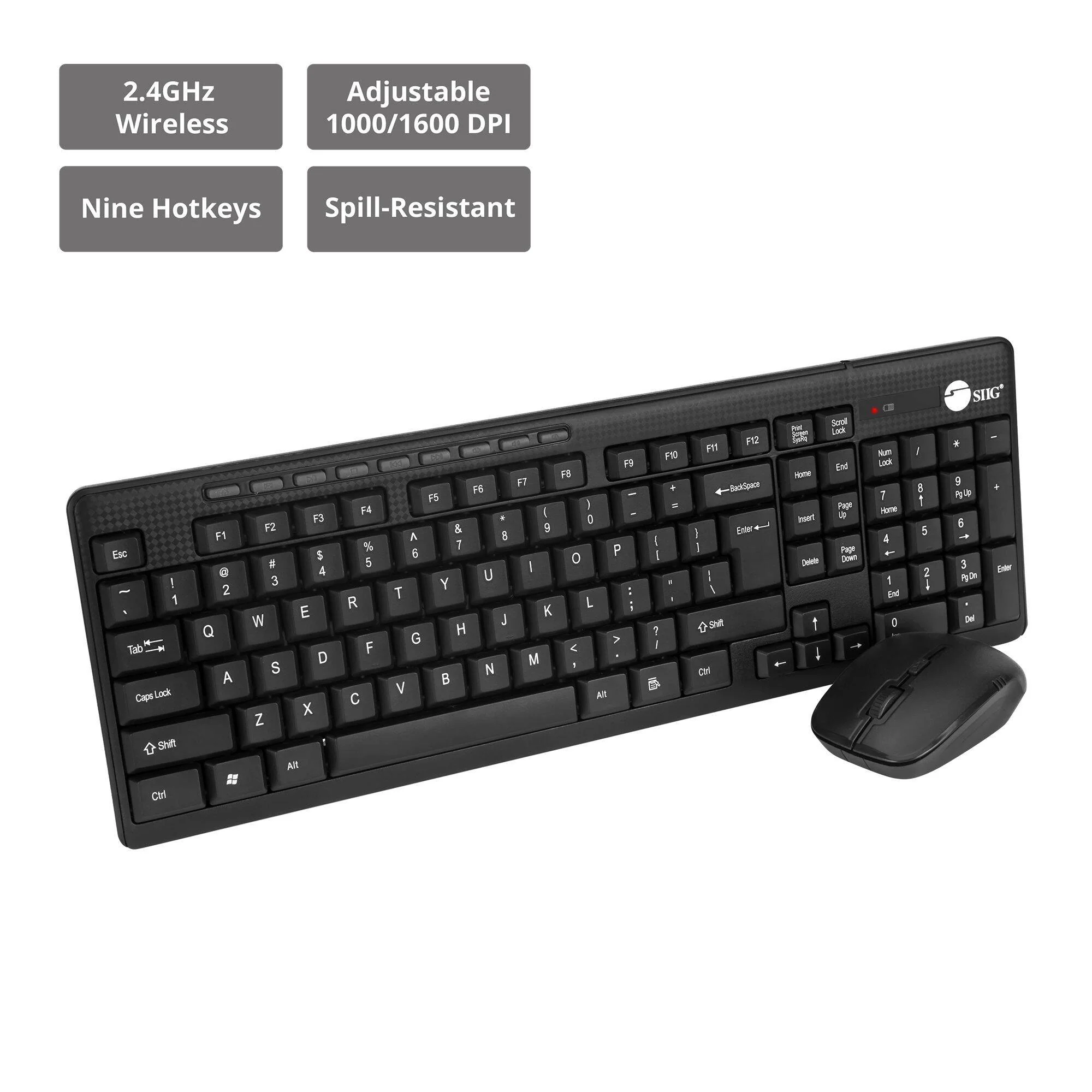 SIIG Wireless Extra-Duo Keyboard & Mouse - Image 3