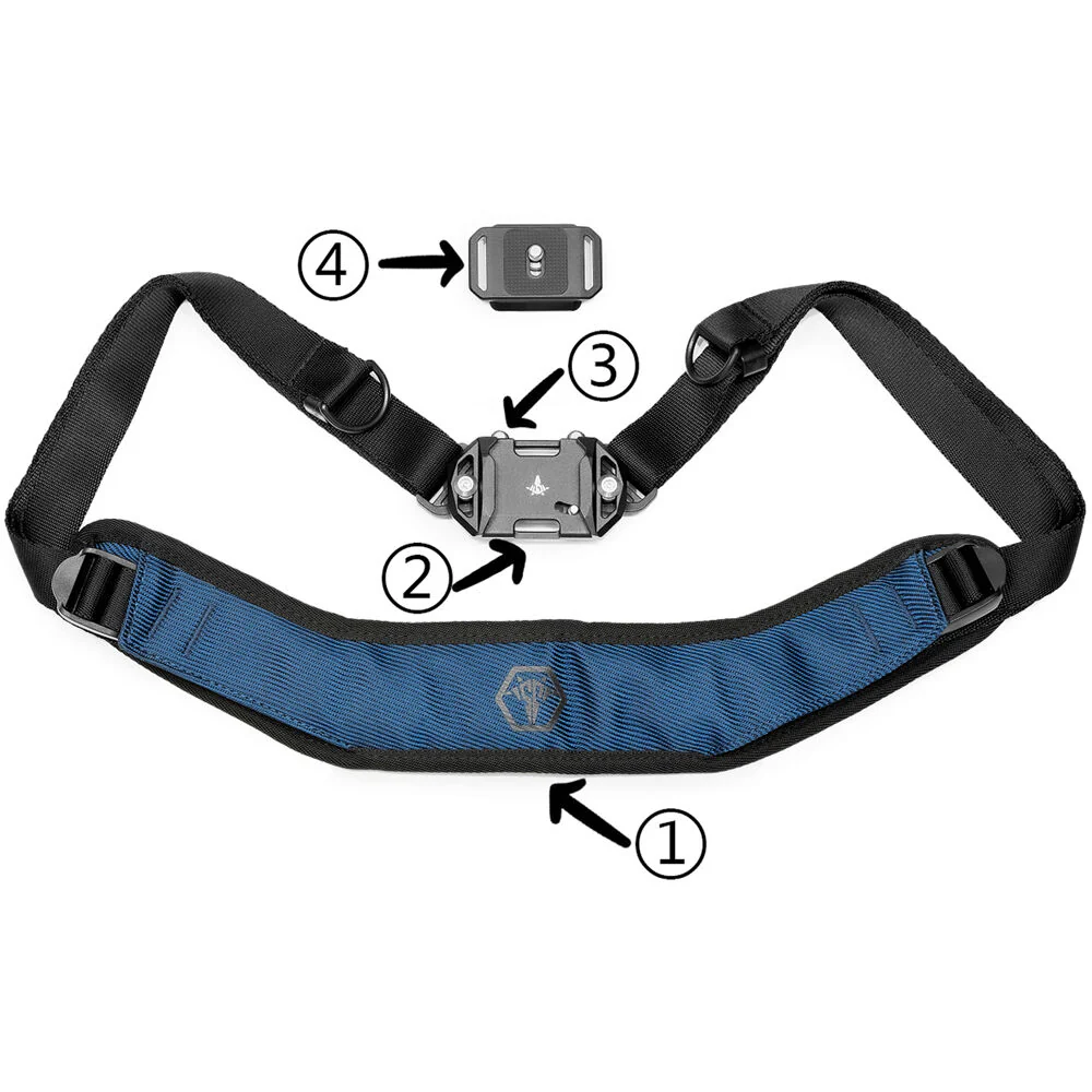 Silence Corner pi Strap Sport Camera Strap (Polar Blue) - Image 4