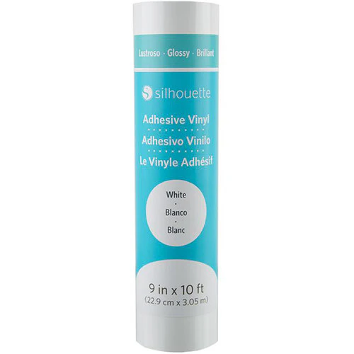Silhouette Glossy Permanent Vinyl (9" x 10' Roll, White)