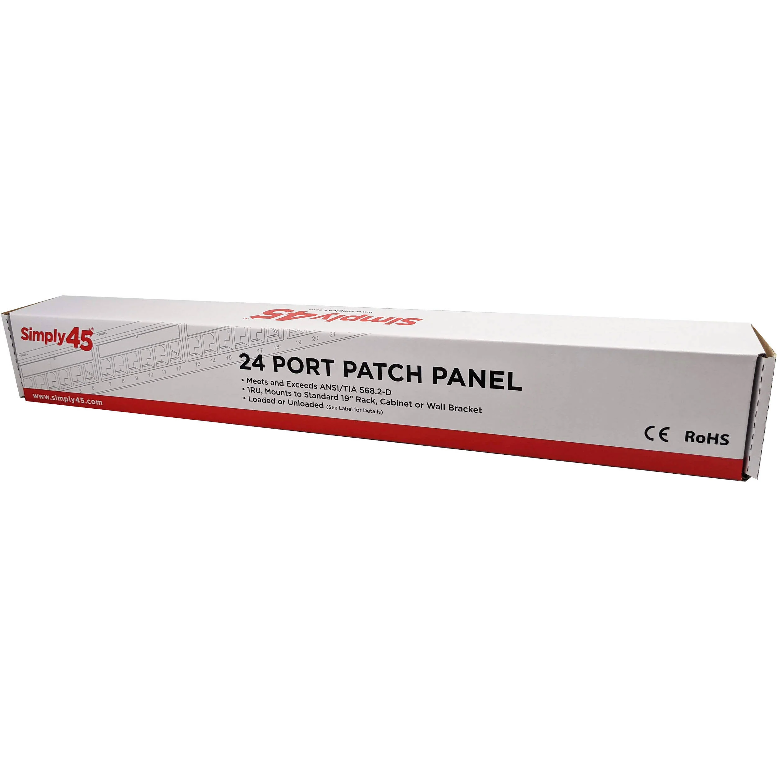 Simply45 S45-2024U 24-Port Unshielded Unloaded Keystone Patch Panel - Image 3