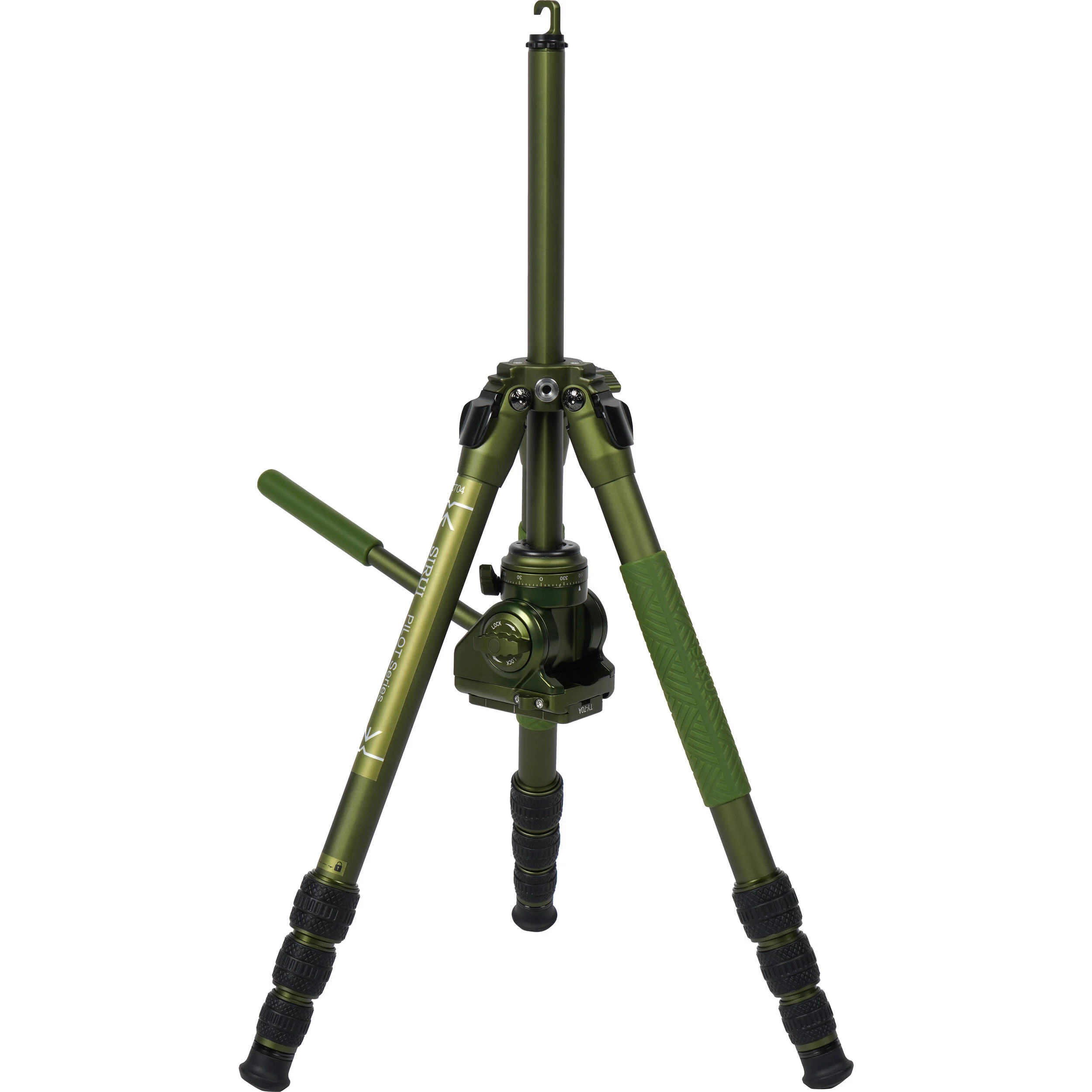 Sirui CT04 Pilot Series Tripod with CT5 Fluid Head Dark Green - Image 3