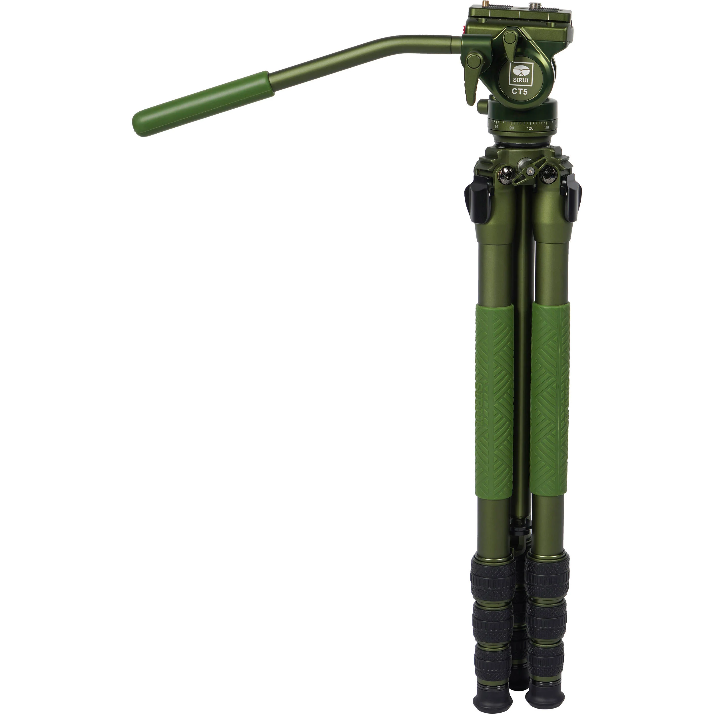 Sirui CT04 Pilot Series Tripod with CT5 Fluid Head Dark Green - Image 6
