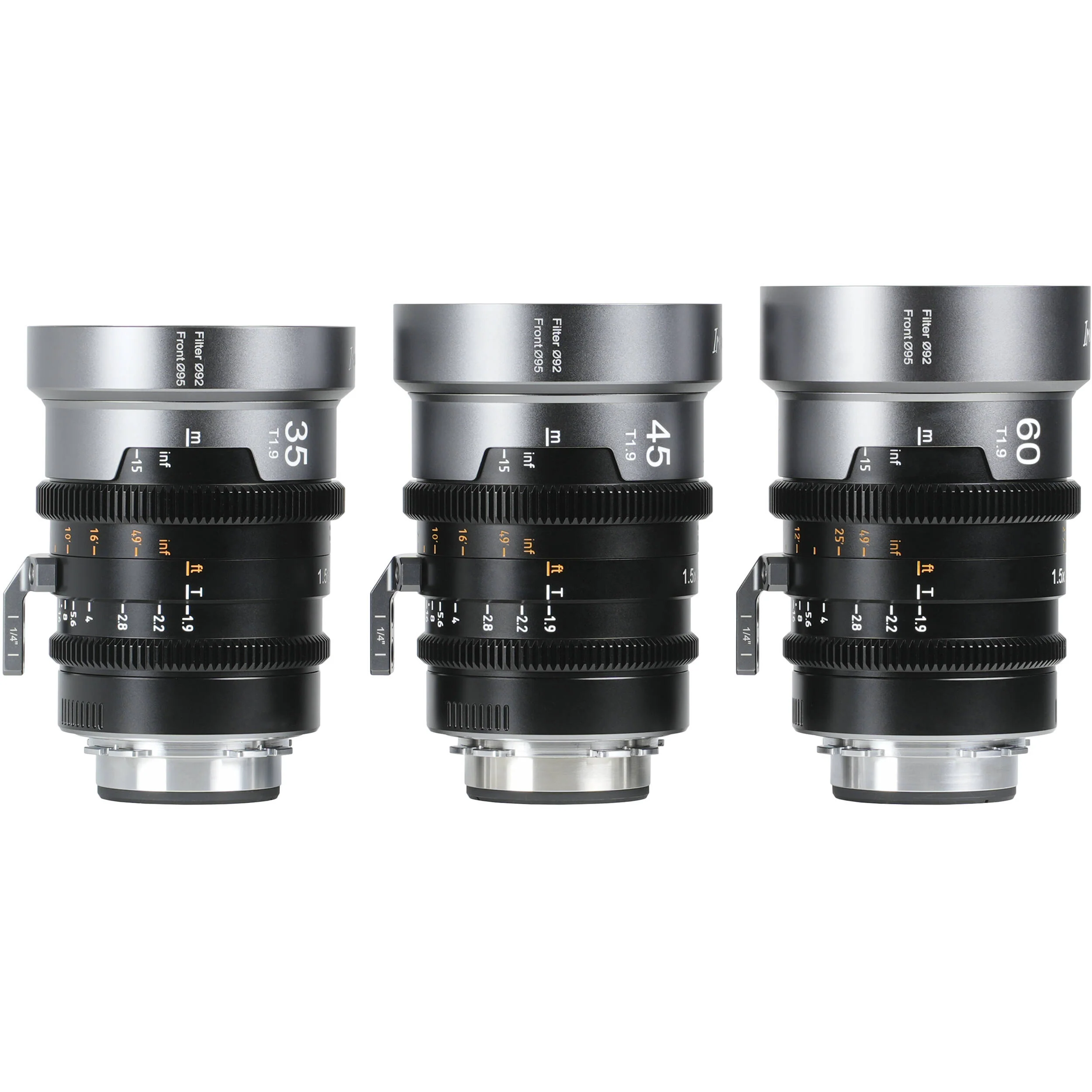 Sirui IronStar Series 35, 45 & 60mm T1.9 Full-Frame Anamorphic Lens Set (ARRI PL/EF Mount, Neutral Flare) - Image 2