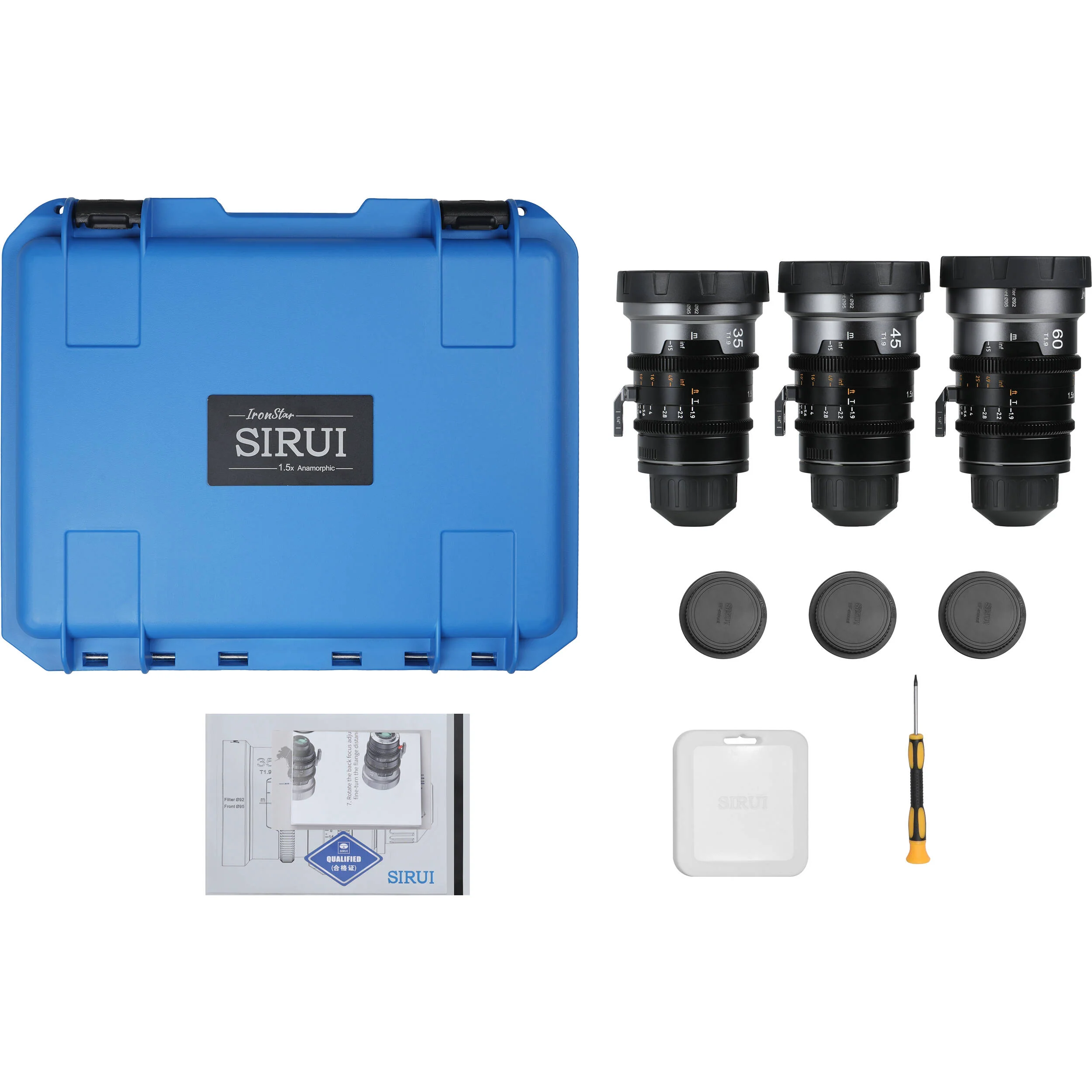 Sirui IronStar Series 35, 45 & 60mm T1.9 Full-Frame Anamorphic Lens Set (ARRI PL/EF Mount, Neutral Flare) - Image 6