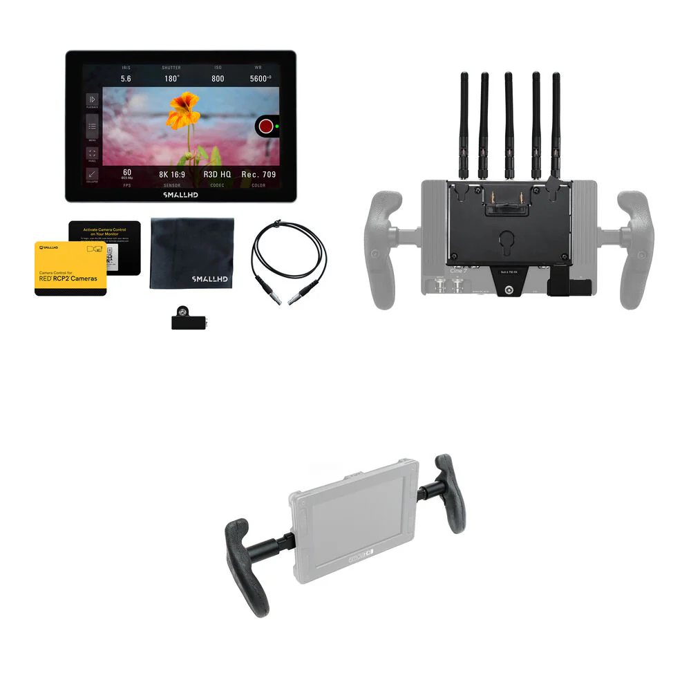 SmallHD INDIE 7 RED RCP2 Monitor for KOMODO/DSMC3 with Bolt 6 750 Receiver Handheld Kit (Gold Mount)