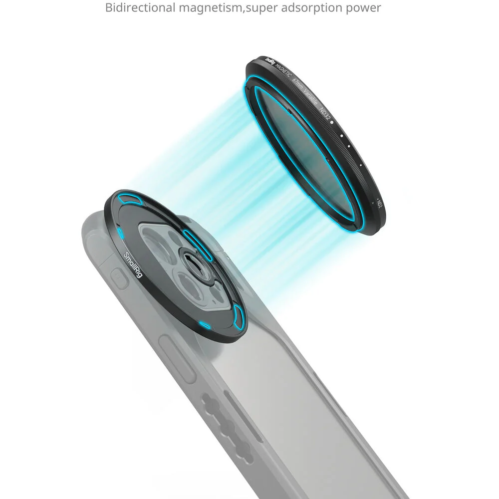 SmallRig Attachable VND Filter with T-Mount Adapter (67mm, 1 to 5-Stop) - Image 4