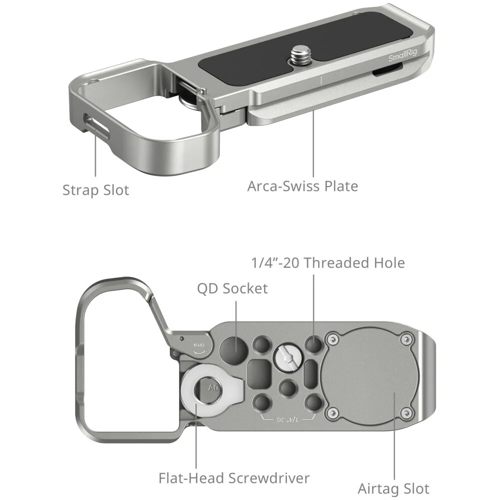 SmallRig Baseplate with AirTag Slot for Sony a7C II and a7CR (Silver) - Image 3