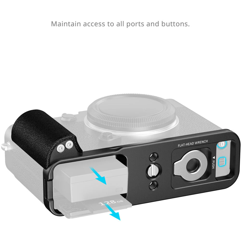 SmallRig L-Shaped Mount Plate with Silicone Handle for FUJIFILM X-E5 (Black) - Image 4