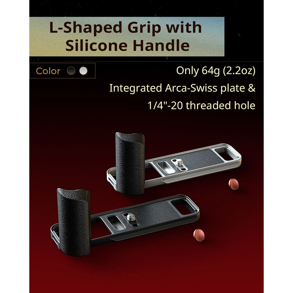SmallRig L-Shaped Mount Plate with Silicone Handle for FUJIFILM X-E5 (Black) - Image 7