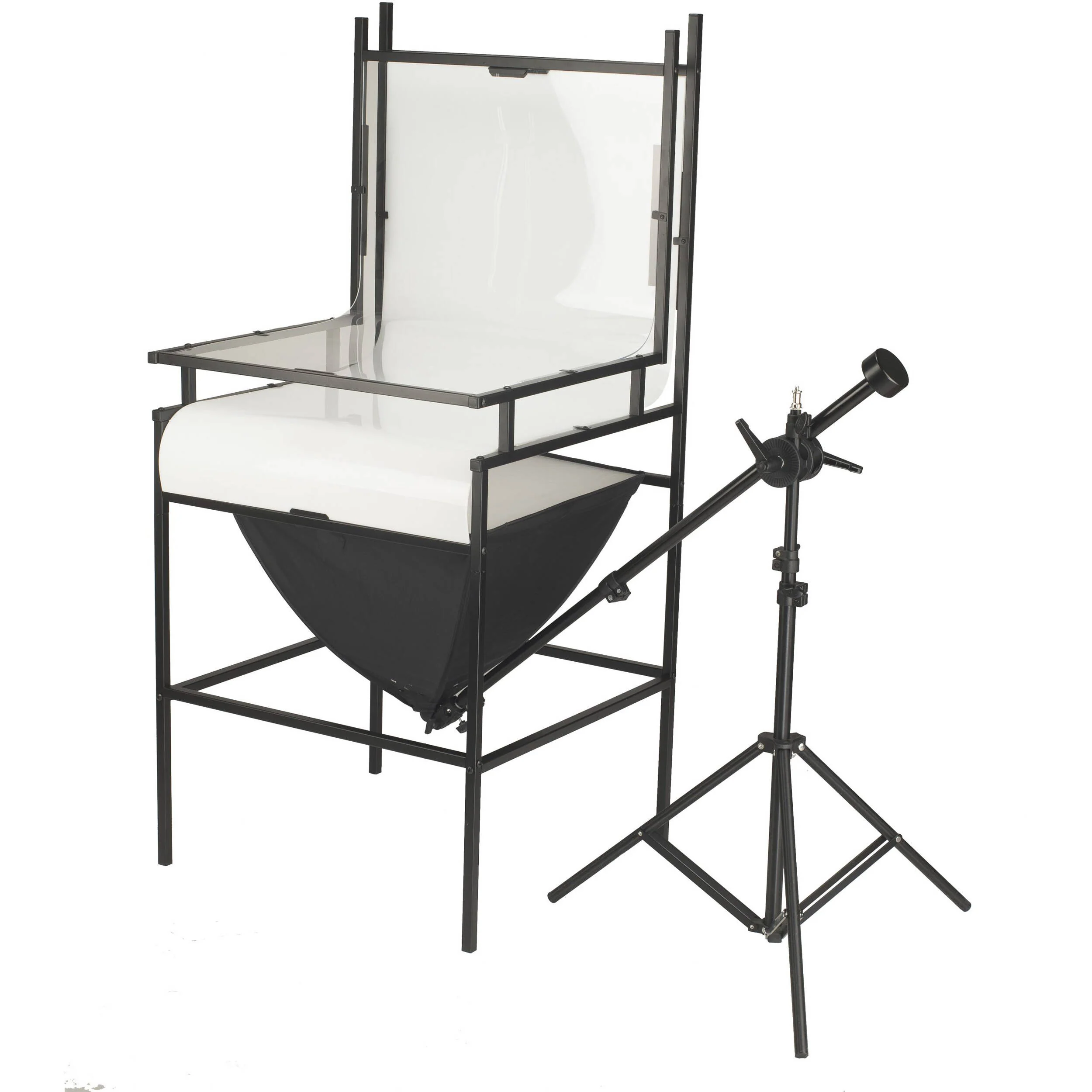 Smith-Victor TST24 24" Shooting Table Kit with Floor Stand and Three LED Light Softboxes - Image 3
