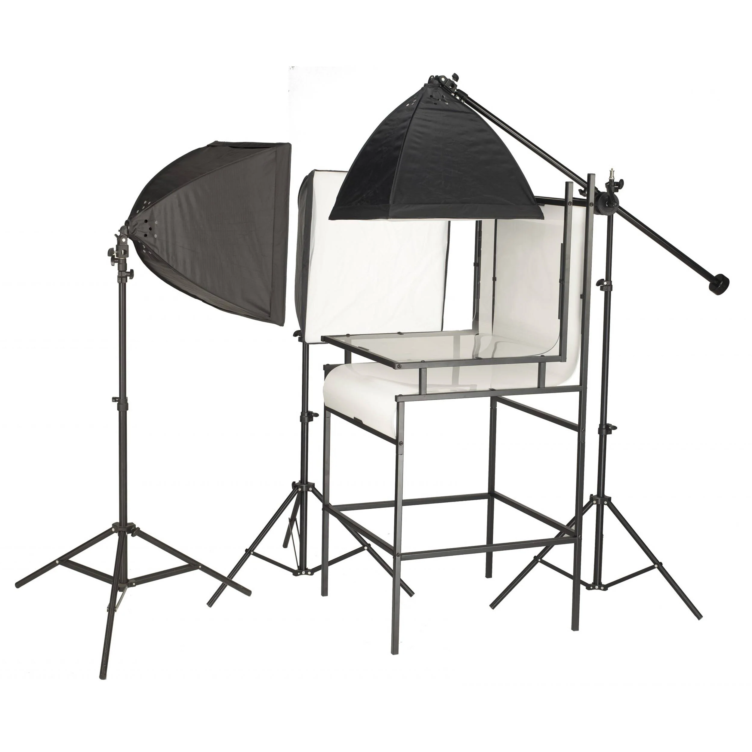 Smith-Victor TST24 24" Shooting Table Kit with Floor Stand and Three LED Light Softboxes - Image 5