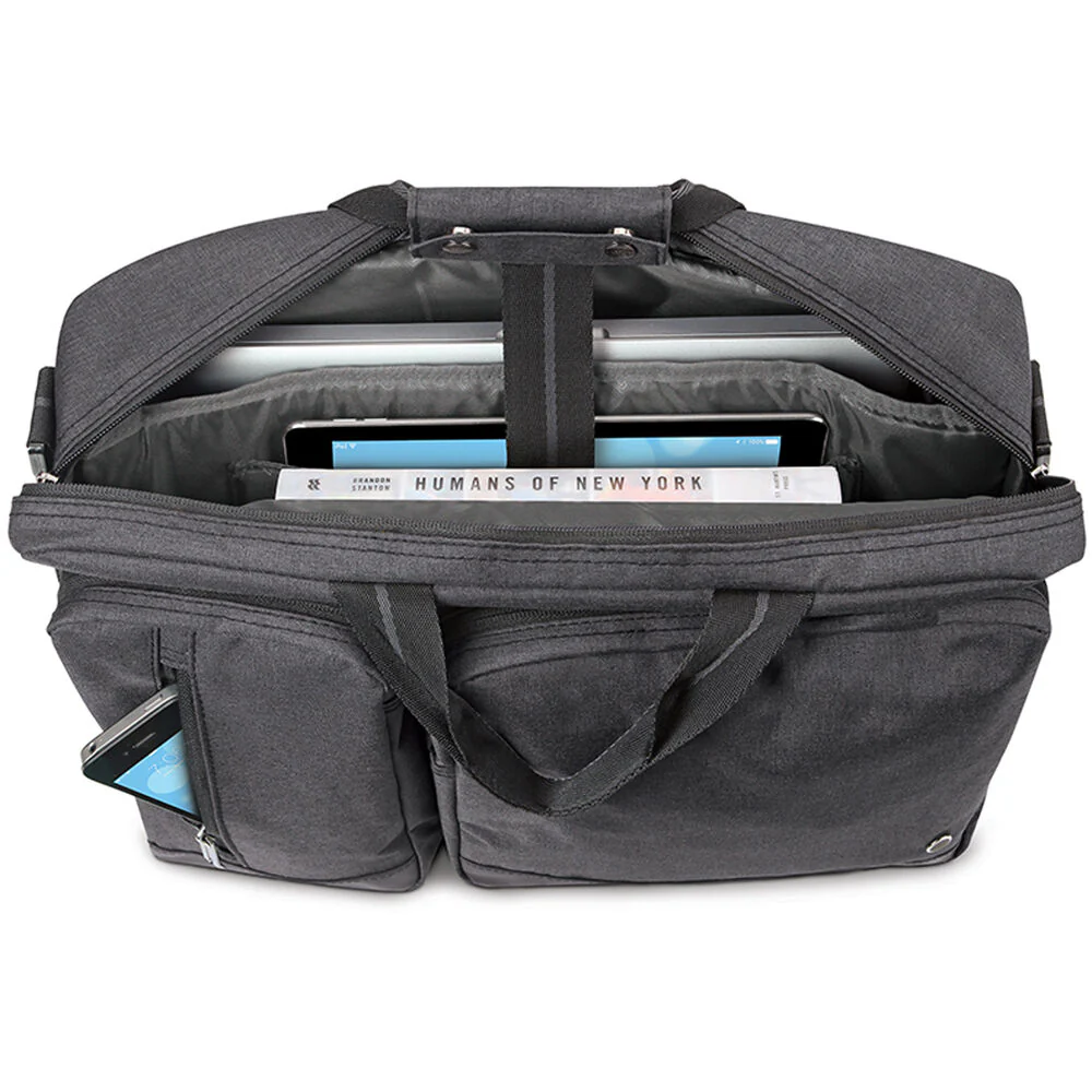 Solo Duane Hybrid Briefcase Backpack for 15.6" Laptop (Gray) - Image 3