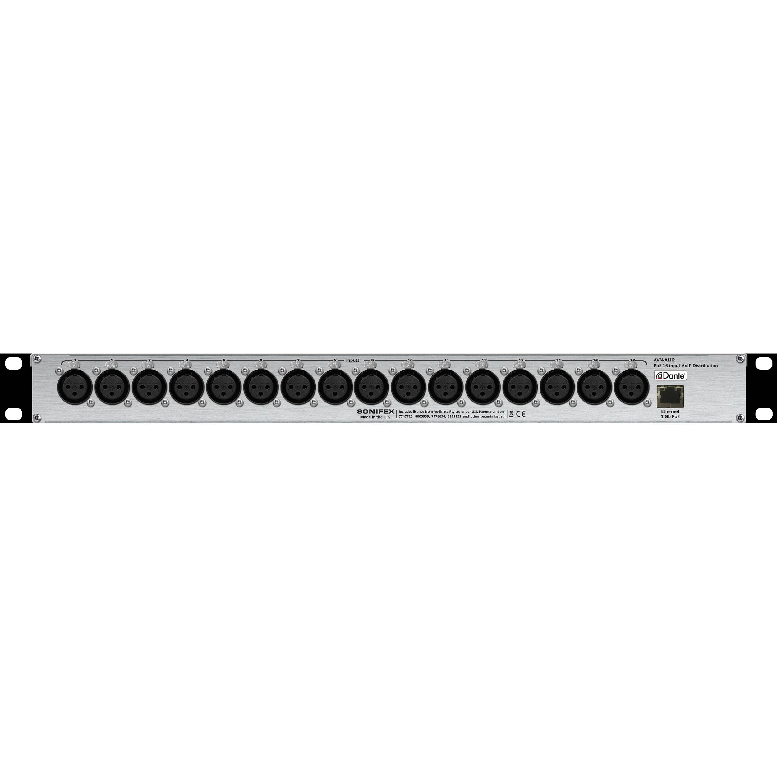 Sonifex AVN-AI16 16-Input Dante Interface with PoE - Image 3