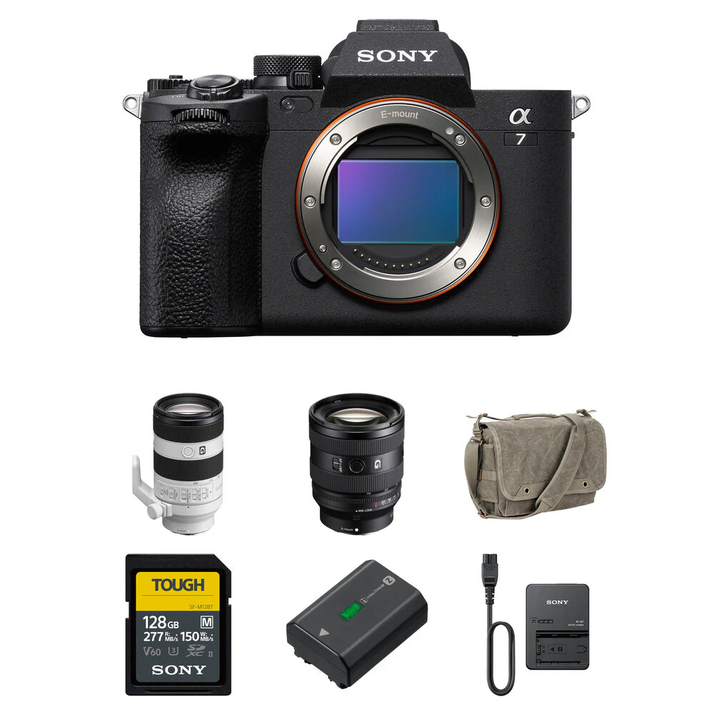 Sony a7 IV Mirrorless Camera with 20-70mm f/4 and 70-200mm f/4 II Lenses and Essentials+ Kit