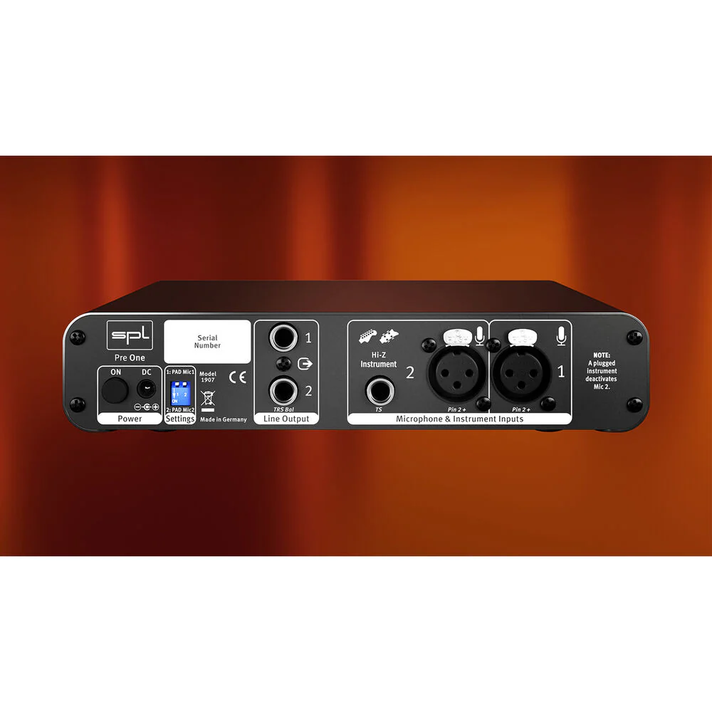 SPL Pre One Dual-Channel Microphone Preamplifier (Black) - Image 6