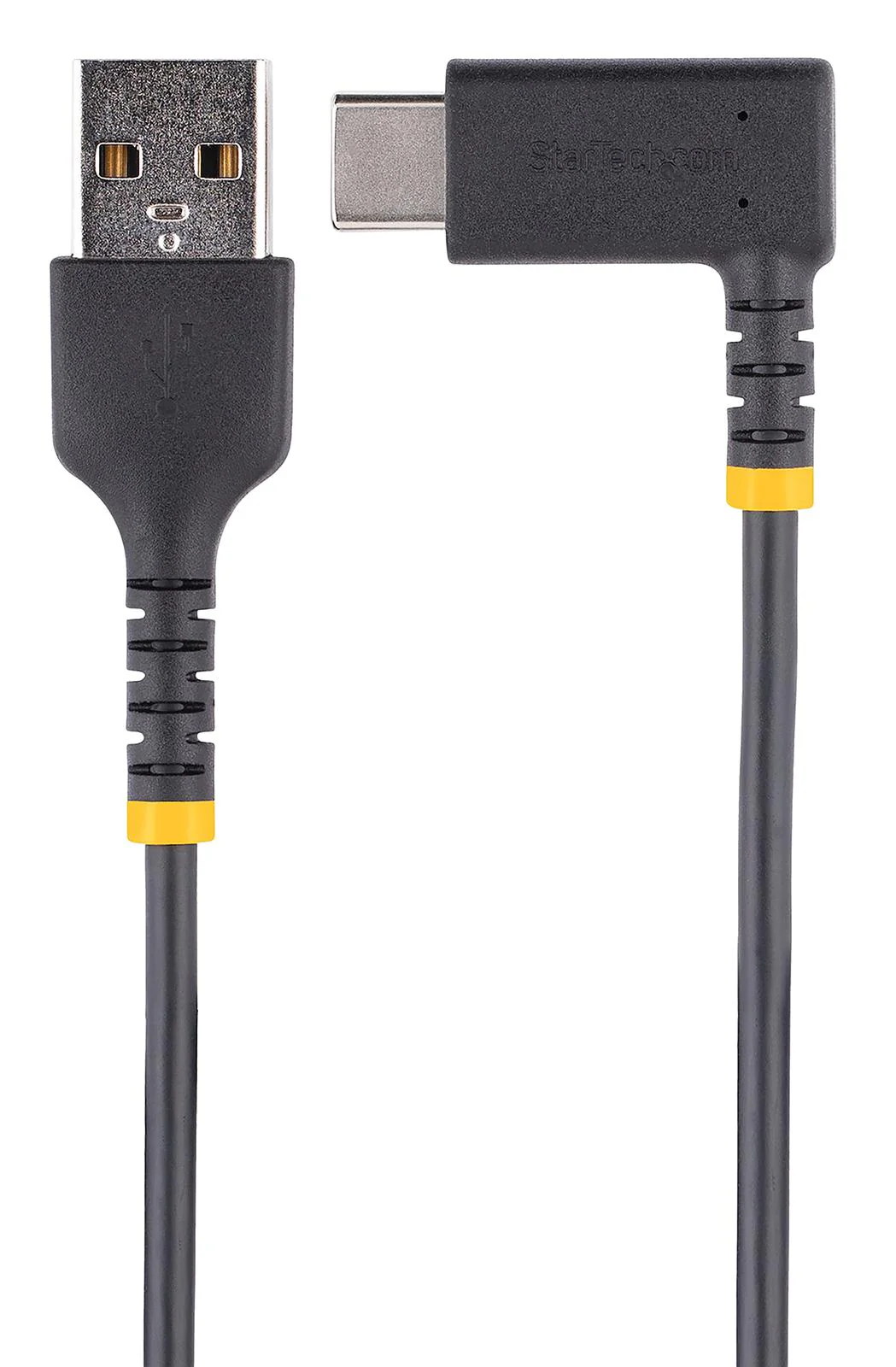 STARTECH R2ACR-15C-USB-CABLE USB Cable, Type A Plug to 90&deg; Type C Plug, 150 mm, 5.9 ", USB 2.0, Black - Image 2