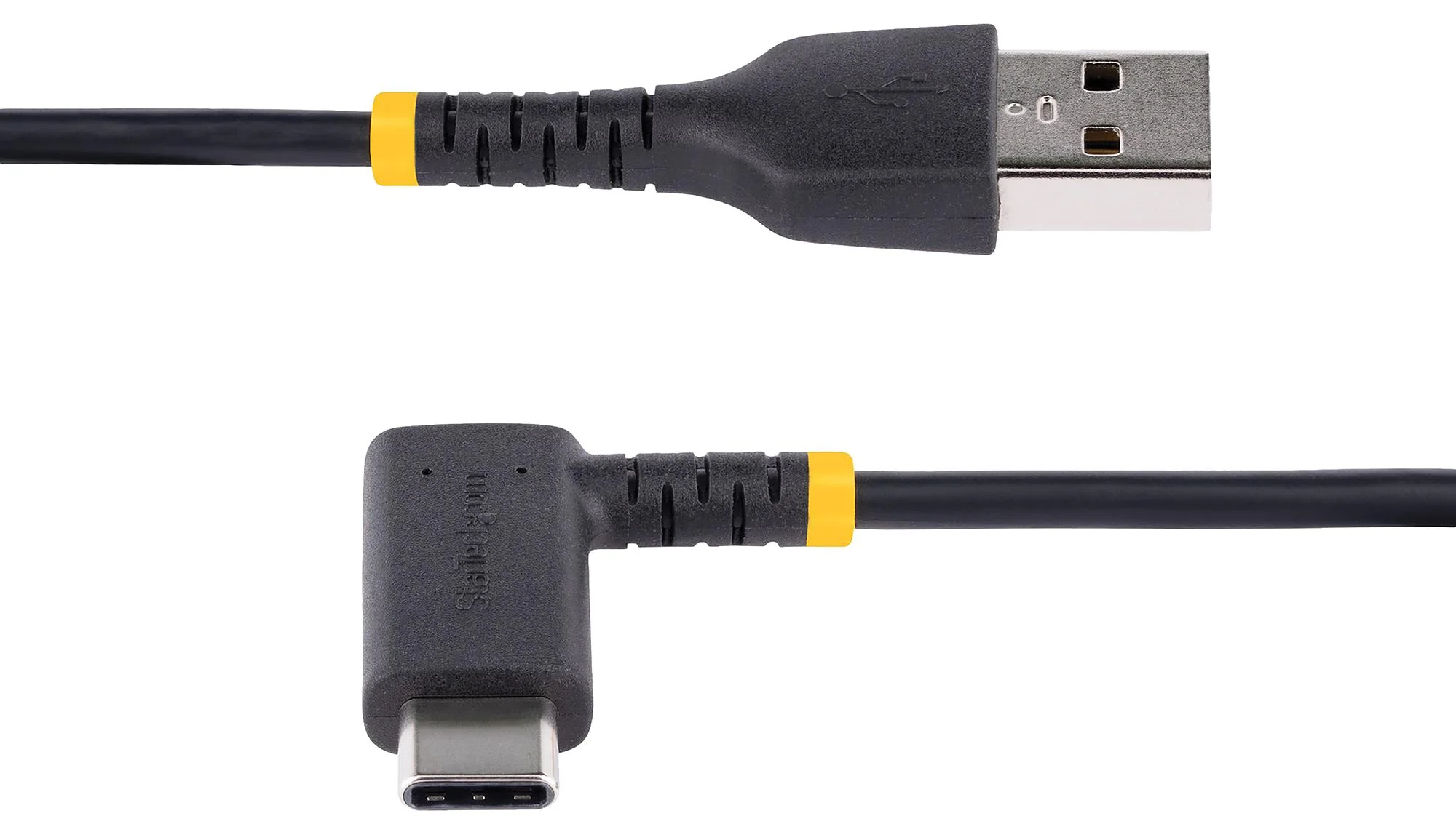 STARTECH R2ACR-15C-USB-CABLE USB Cable, Type A Plug to 90&deg; Type C Plug, 150 mm, 5.9 ", USB 2.0, Black - Image 3