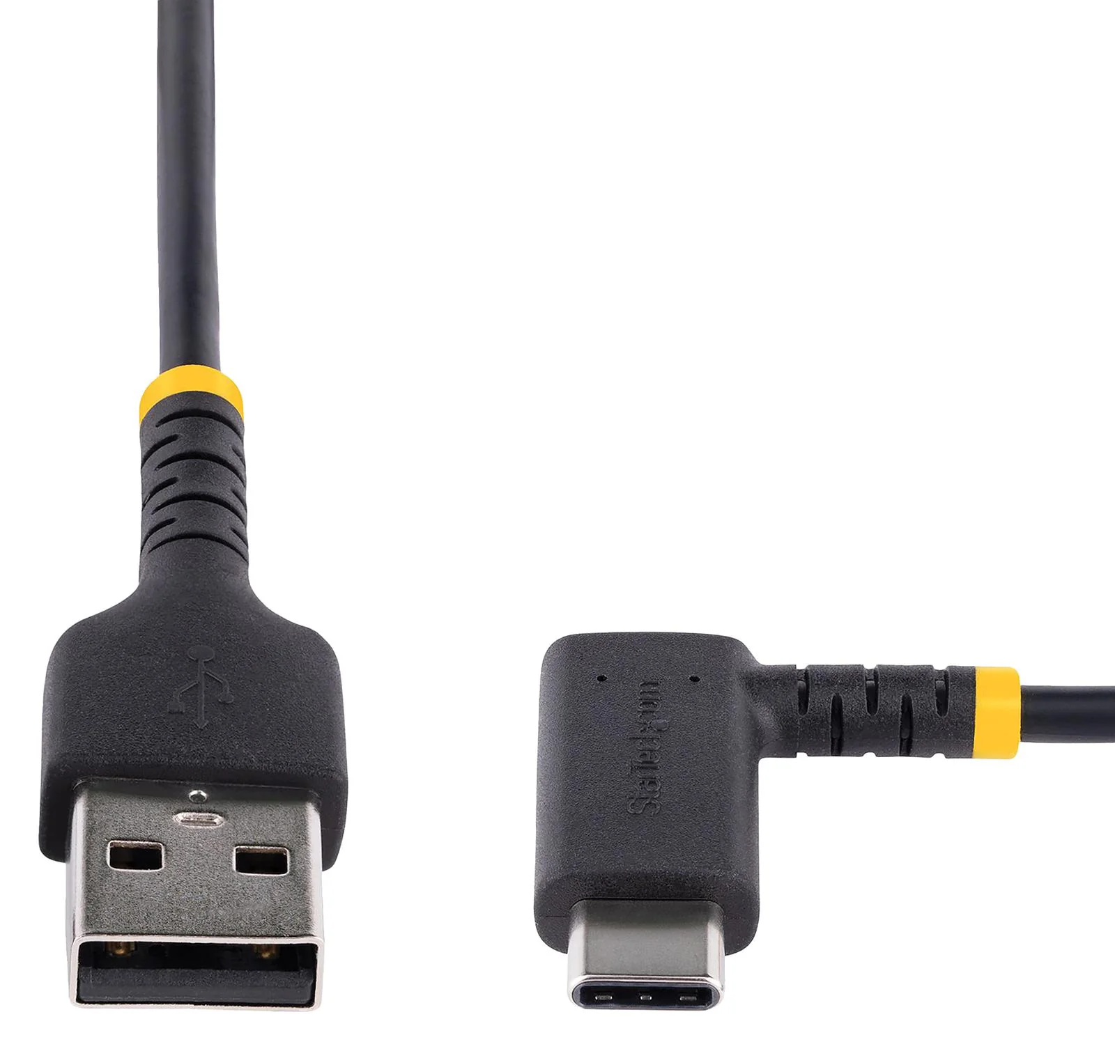 STARTECH R2ACR-15C-USB-CABLE USB Cable, Type A Plug to 90&deg; Type C Plug, 150 mm, 5.9 ", USB 2.0, Black - Image 4
