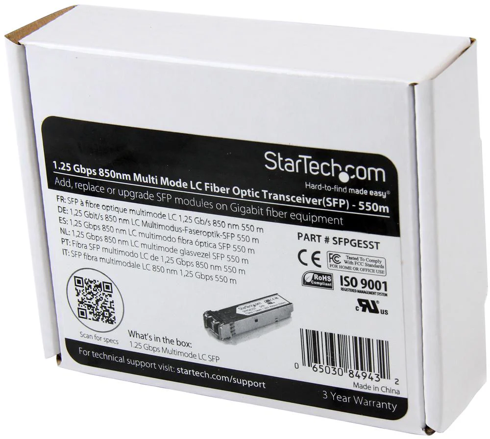 Startech Sfpgesst Fiber Optic Transceiver 850 nm 1000 Mbps SFP Modules - Image 5
