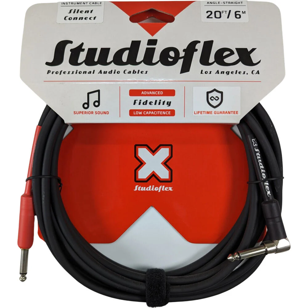 Studioflex Silent Connect Straight to Right-Angle 1/4" Instrument Cable (20') - Image 5