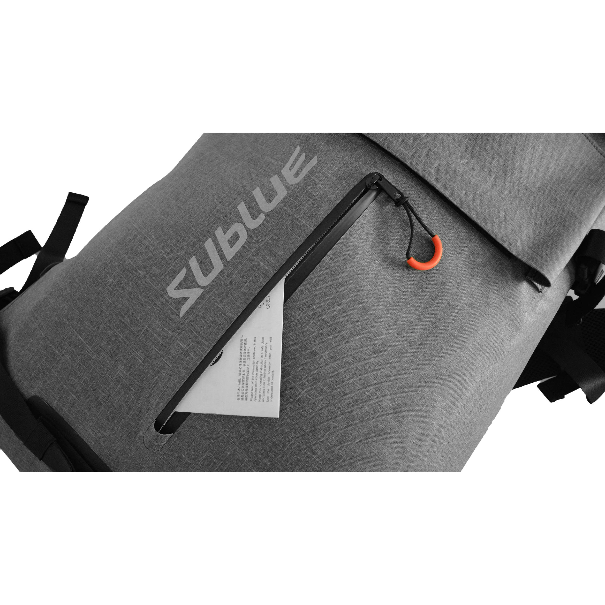 Sublue US Multifunctional Dry Backpack 30L (Whale Gray) - Image 11
