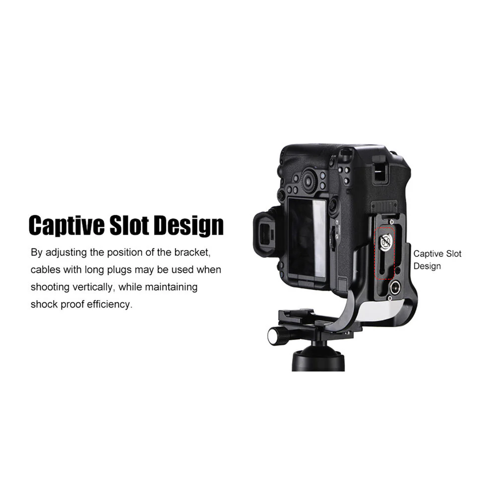 Sunwayfoto Dedicated L-Bracket for Canon EOS R5/R6 with Battery Grip - Image 4