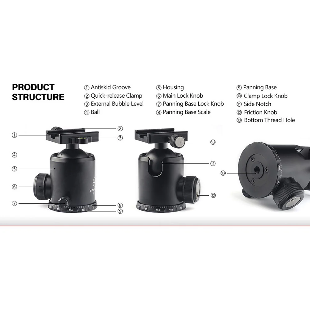 Sunwayfoto FB-52 Ball Head - Image 10