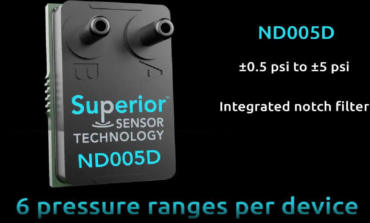 SUPERIOR SENSORS ND005D Pressure Sensor, Multi-range, 6 Pressure Ranges, 5 psi, I2C Digital, SPI, Differential, 3.5 V ND005D-SM02 - Image 4