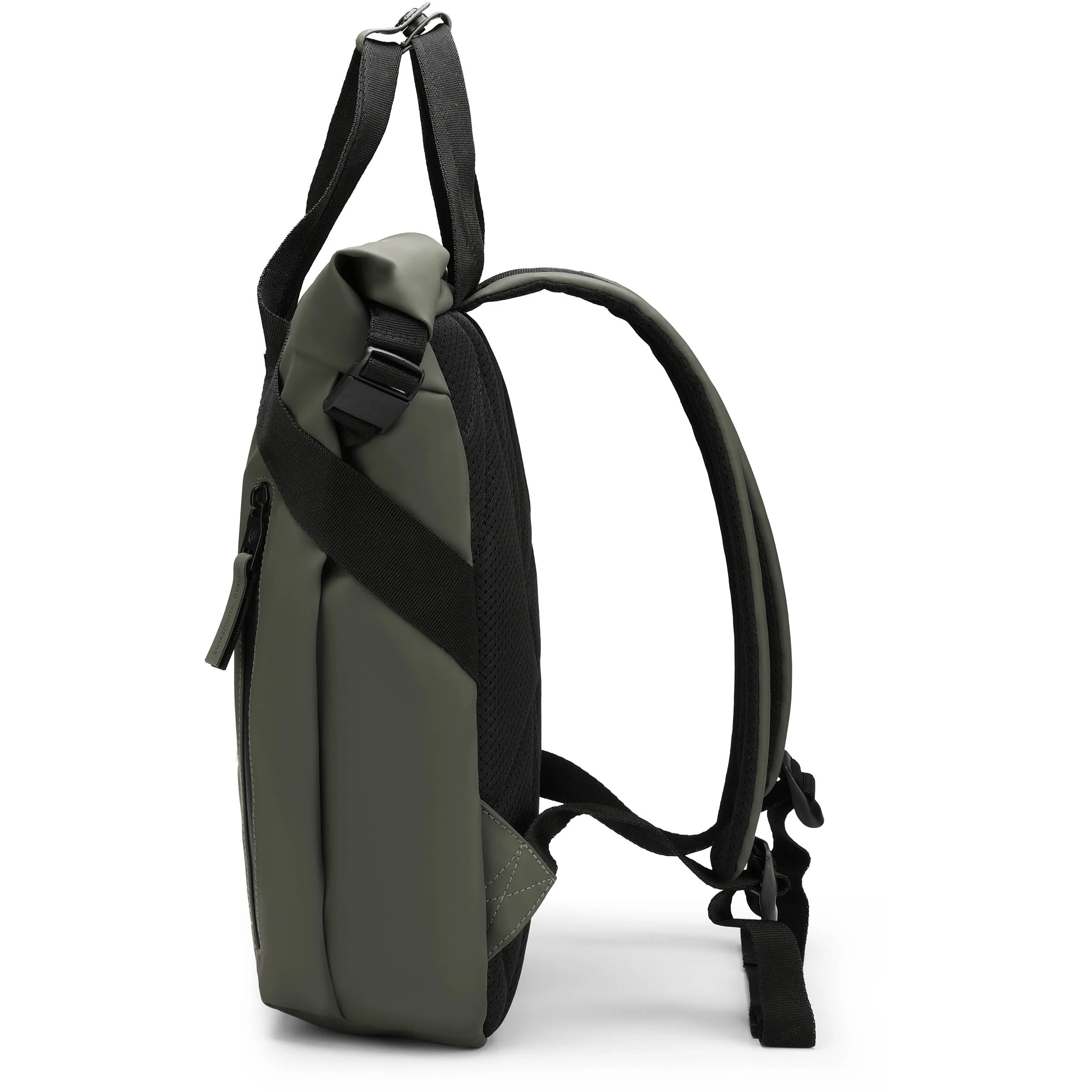 Swissdigital LAMONE Rolltop Backpack (Dark Green, 13L) - Image 7