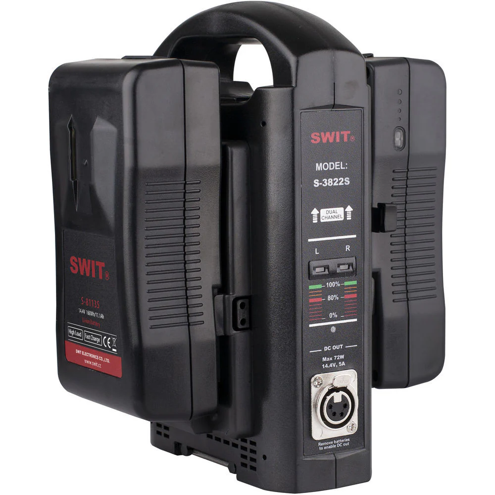 SWIT 2-Channel Simultaneous Charger for V-Mount Batteries (3A, 16.8 VDC) - Image 3