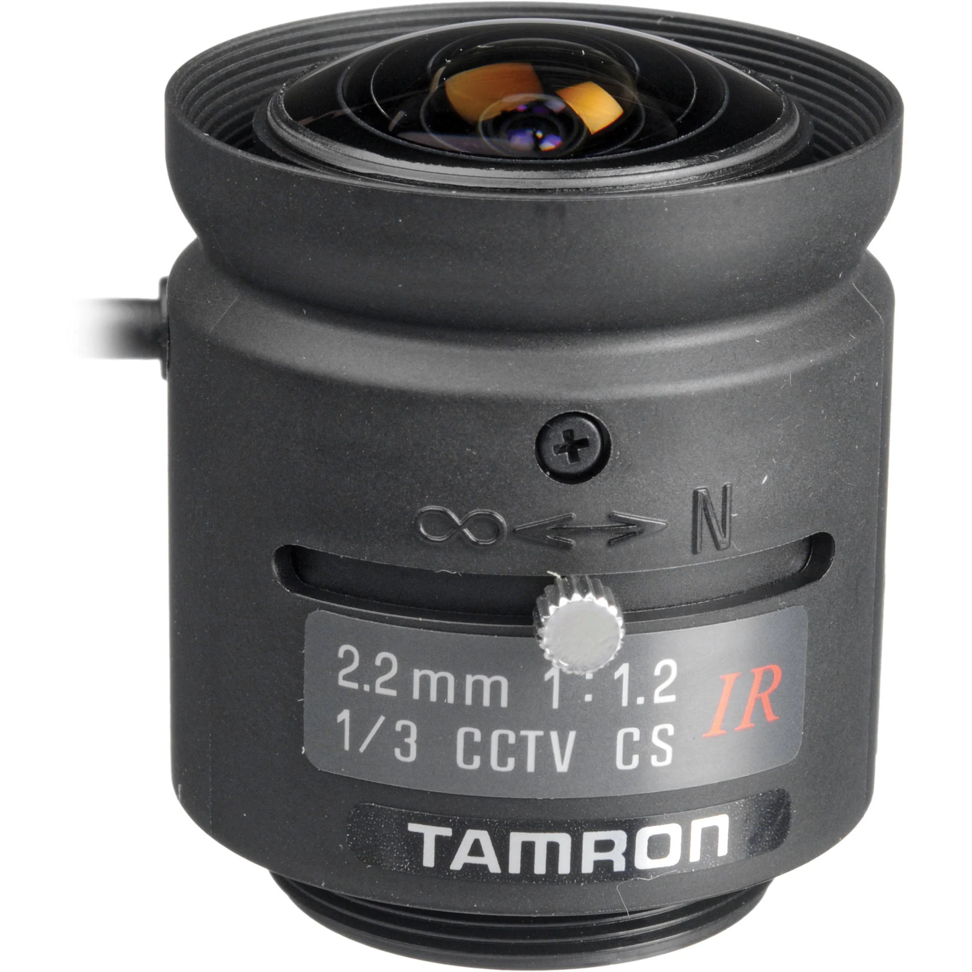 Tamron 13FG22IRSQ 1/3" 2.2mm F/1.2 Compact CS-Mount Lens with Auto Iris DC, Focus Lock