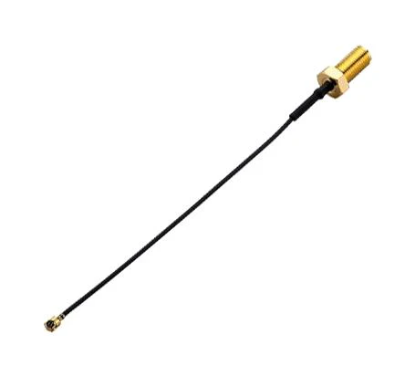 Taoglas CAB.719 RF / Coaxial Cable Assembly 90° U.FL Plug to SMA Bulkhead Jack 1.13mm 50 ohm 3.9 " 100 mm - Image 2