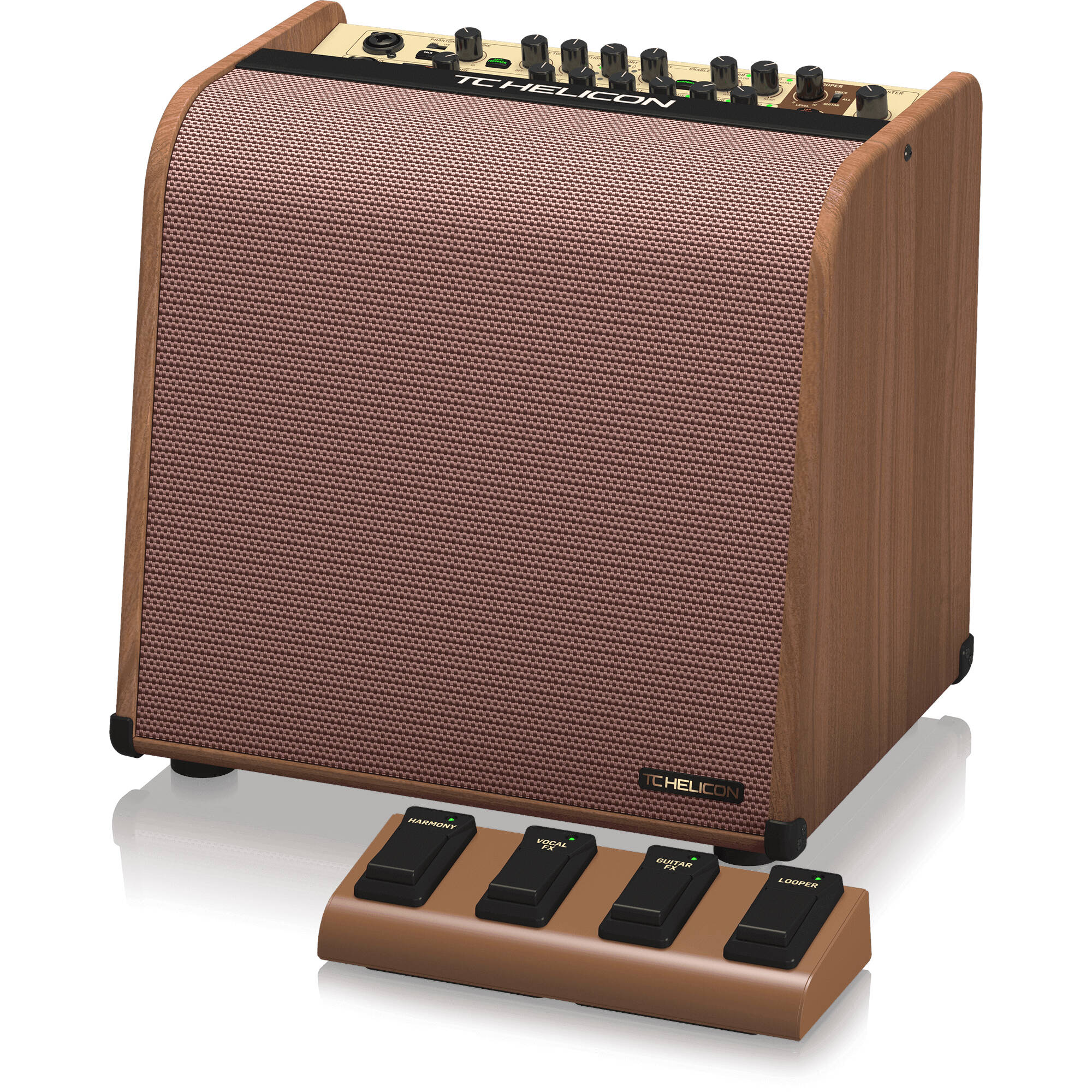 TC-Helicon Harmony V100 2-Channel Acoustic Combo Amplifier with Looper, Vocal Processor - Image 3