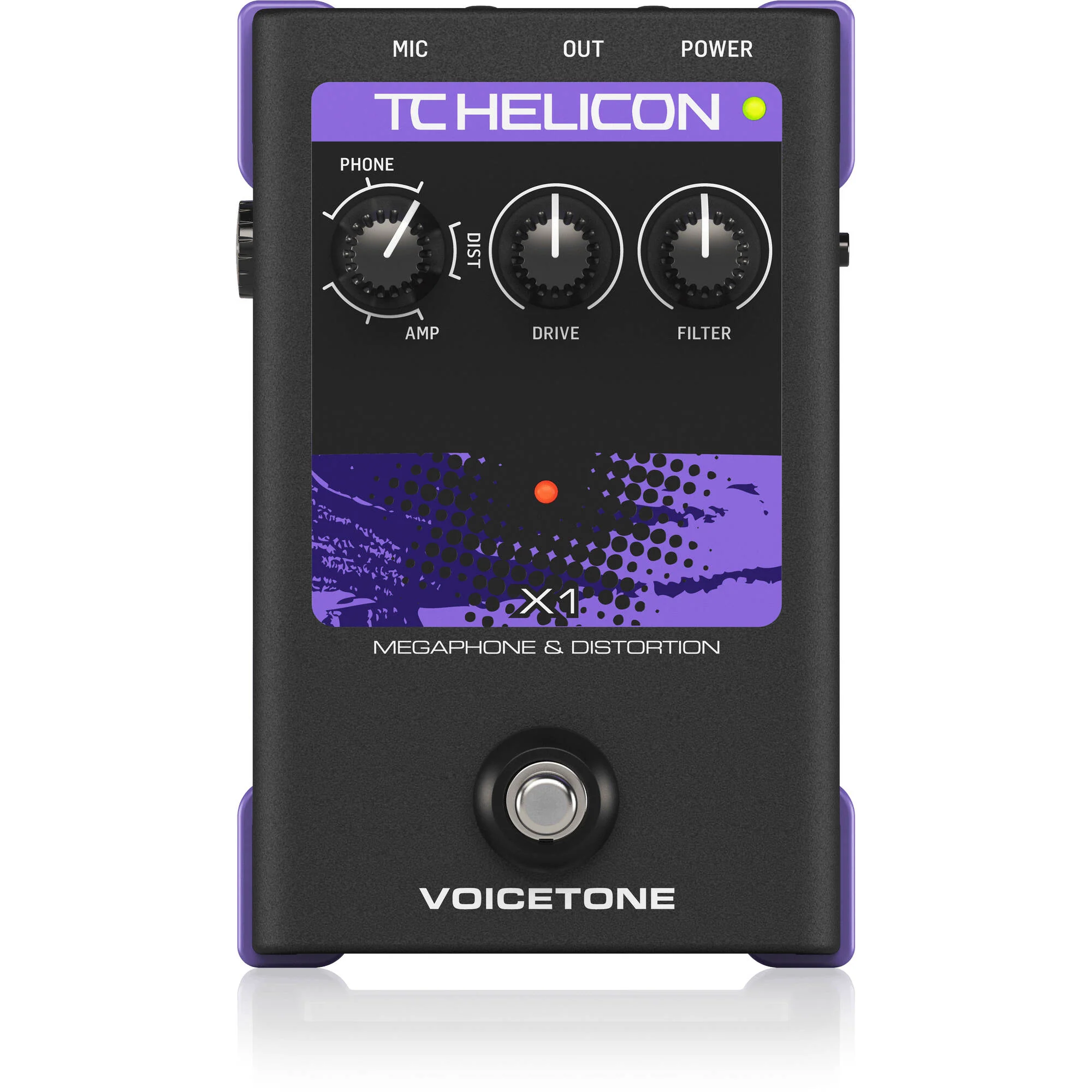 TC-Helicon VoiceTone X1 Vocal Megaphone and Distortion FX Pedal - Image 2