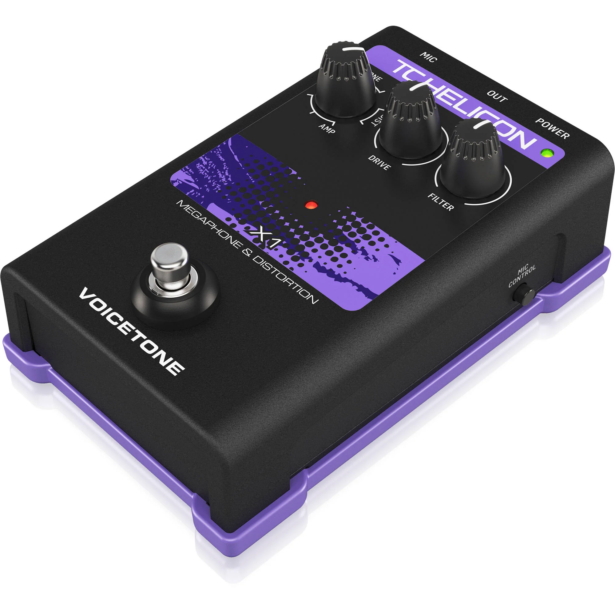 TC-Helicon VoiceTone X1 Vocal Megaphone and Distortion FX Pedal - Image 3